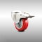 Service Caster 3 Inch 316SS Red Polyurethane Swivel Bolt Hole Caster with Total Lock Brake SCC-SS316BHTTL20S314-PPUB-RED - alternate 1